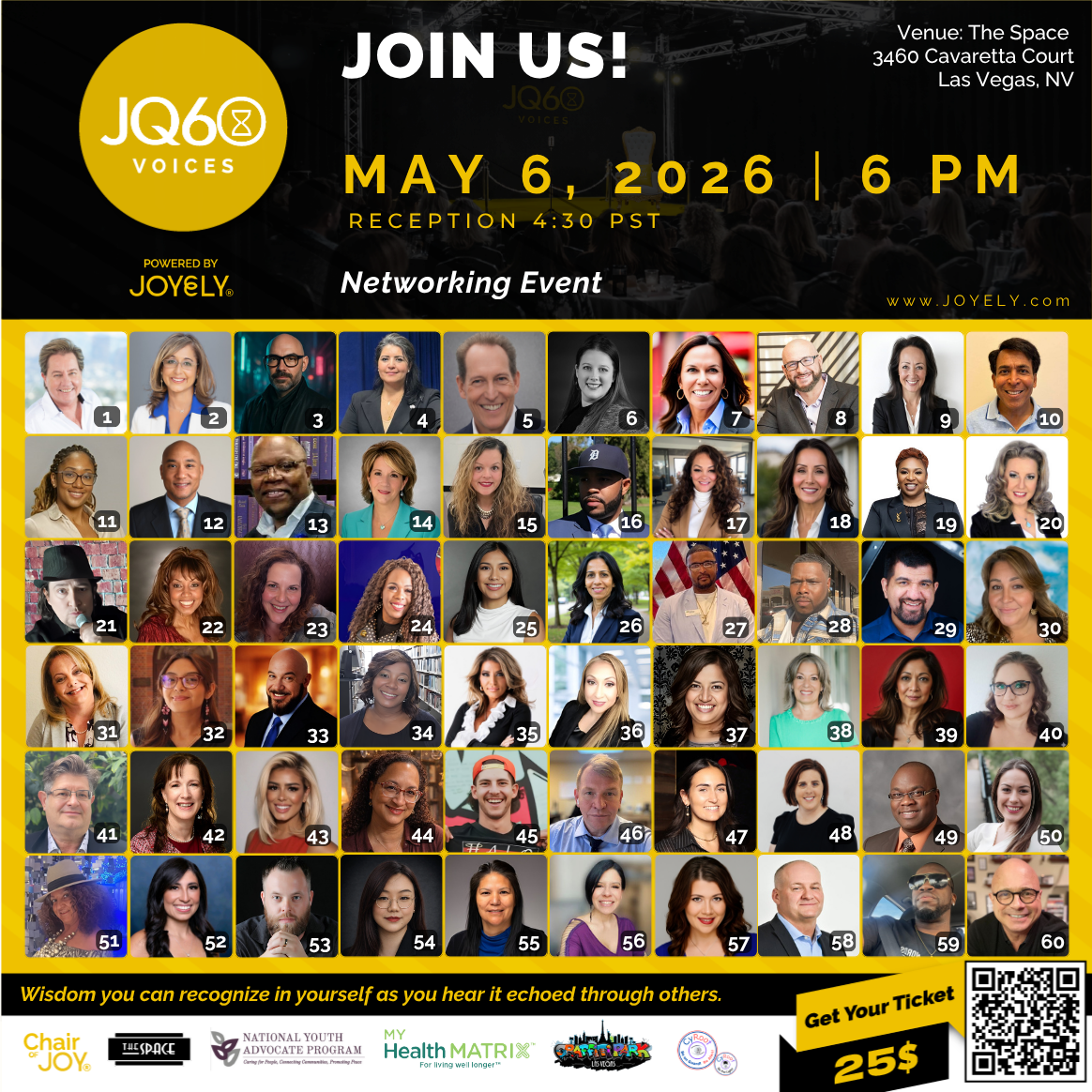 JQ60 May 6th Voices Lineup — Vegas Event